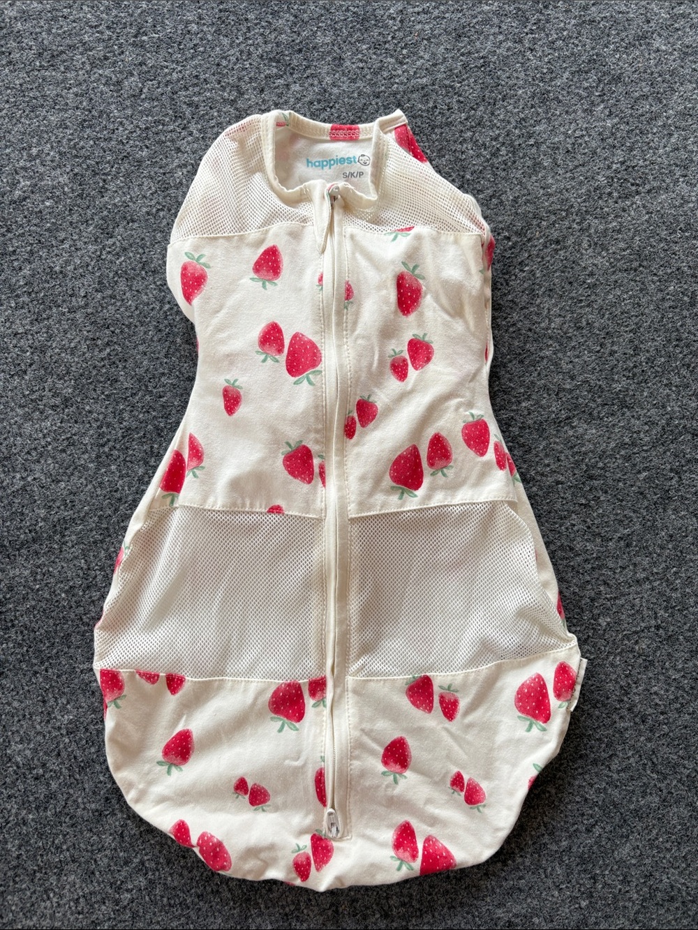 Happiest Baby Cream Strawberry Sleep Sack for Kids